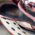 FREEBIRD by Steven Freebird Blake Red Leather Heeled Sandals Size 9 boho Western bohemian distress Photo 3