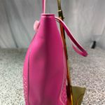 Bath & Body Works Pink Tote Bag with Perforated Design & Pouch Photo 6