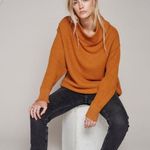 Free People Livvy Mock Neck Knit Sweater in Caramel Size Small Photo 5