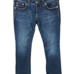 Miss Me  Womens Jeans JS5408B8 Boot Cut Embellished Embroidered Low Rise 29 Photo 0
