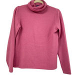 Charter Club Pink Cashmere Turtleneck Sweater Womens S Barbie Long Sleeve Damage Photo 0