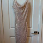 Guess  iridescent sequin midi dress with light pink lining size 6 Photo 0