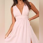 Lulus Heavenly Hues Blush Maxi Dress Size L Photo 4