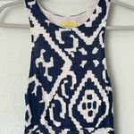 Anthropologie  Maeve Scrollwork Blue White Printed Tribal Sleeveless Maxi Dress Photo 2
