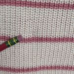 Velvet by Graham & Spencer Kierra Pullover Sweater Ecru Pink Striped Knit XL New Photo 6