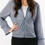 Zyia NWT  Active Drawstrings Lightweight Windbreaker Blue Gray Women’s Medium NEW Photo 15