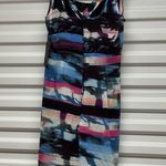 Guess NWT Tropical Palm Tree Stripe Dress Women’s Size 4 Photo 4