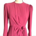 Vintage 80s Pink Victorian Maxi Wrap Dress With Union Label Size 8 Photo 10