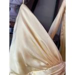 Ieena for Mac Duggal Twist Front Gown Yellow Womens Size 14 Photo 10