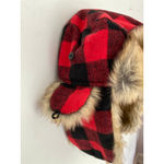 Old Navy  Buffalo Plaid Faux-Fur Trapper Hat L-XL Cozy Wintercore Ski Lodge Photo 3