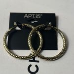 Apt. 9  Textured Gold Hoop Earrings Photo 0