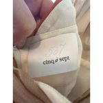 Cinq à Sept Eileen Silk Georgette Colorblock Halter Gown Pink Peach Size 2 Orange Photo 6