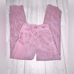 PacSun  Women’s 90’s Boyfriends Flower Embroidered Maroon Jeans Photo 9