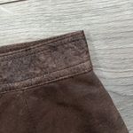 Vintage Genuine Leather Front Slit Pencil Mini Skirt | Weathered Brown | 5/6 Size undefined Photo 3