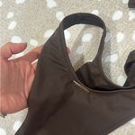 Adoraswim one piece swimsuit brown o ring gold cutout cheeky high leg Photo 7