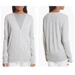 Rag and Bone  Alyssa Merino Wool Cardigan Gray Size Medium Lightweight Button Chic Photo 1