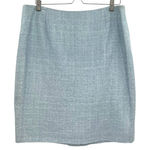 Escada Tweed Pencil Skirt Straight Boucle Classic Light Blue Size 44 US 14 Photo 0