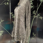 Ethereal  by Paper Crane Gray Long Fringe Cardigan Small Photo 3
