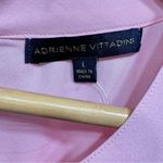 Adrienne Vittadini  Pink Sleeveless Semi Sheer Blouse with Silver Metal Keyhole Photo 12