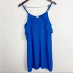 19 Cooper Nordstrom Royal Blue Mini Shift Dress Ruffle Size Small NEW Photo 8