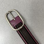 Orciani Belt Womens Medium Purple Brown Pony Animal Hair Leather Silver 1.75in Photo 1