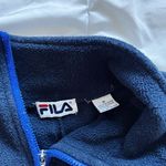 FILA blue black quarter zip pullover fleece sweater size M Photo 3