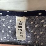 Amazon 🎈Navy/White Polka Dot Wrap Mini Dress  Size L Photo 5