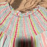 Crown & Ivy Pink and Green and blue smocked dress worn one time Photo 1