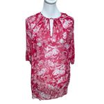 Ba&sh  Ulysse Oversized Peasant Blouse Women’s Size Small Rose Red V-Neck Top Photo 1