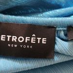 Retrofête Retrofete Tova Dress in Aqua Blue Size Large NWT Metallic Sleeveless V Neck Photo 10