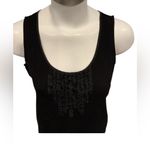Eileen Fisher Eileen Fisher black tank top ruffle neckline size small Photo 1
