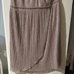 EXPRESS Shimmering Metallic Dress with Strappy Back Photo 1