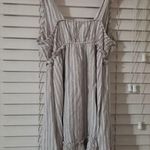 The Vanity Room  XL beige and cream V-neck tank top and ruffle bottom bottom dres Photo 3