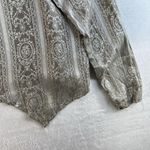 CP Shades Vintage L Blouse Jacquard Flax Asymmetrical Lagenlook Cottagecore Boho Photo 2