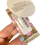 Boohoo  Blue Plunging Neck Ruffled Trim Faux Wrap Style Detail Dress Women Sz 4 Photo 5