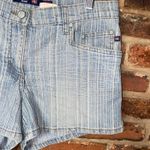 Vigoss  Vintage Blue Striped Stretch Denim jean Shorts Women's Size 13/14 Photo 1