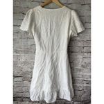 ZARA trf collection  White Eyelet‎ Mini Wrap Dress V Neck BOHO Women’s S Photo 3