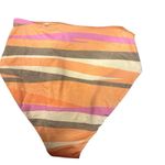 prAna NWT  Sun Shade High-Waisted Bikini Bottom, orange, white, pink, Size XS Photo 2