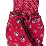 Vera Bradley Vintage Red Bandana Mini Backpack Cotton with Drawstring Photo 8