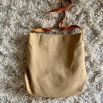 Hunter Tan/Brown Canvas Bucket Bag Crossbody Leather Detailing Purse Boho Bohemian Neutrals Minimalist Earth Tones Photo 1