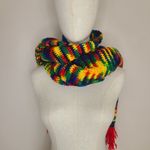 Handmade Multicolor Rainbow Crochet Scarf Photo 4