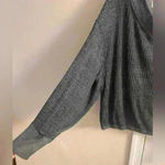 We The Free ‎ top v neck lightweight semi sheer charcoal slouchy Medium Photo 2