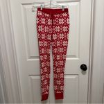 Hanna Andersson Organic Long Johns Pajamas Scandi Snowflake Print Size XS Red Photo 3