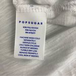 Popsugar  "ALL THE WINE" Women's Sheer White Crew Neck Graphic Tee Size M Photo 4