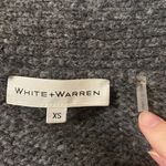 White + Warren soft alpaca jacquard longline patterned vest size XS Gray Photo 7