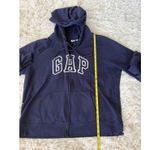 Gap Vintage  XXL Full Zip Hoodie Sweatshirt Blue Spell Out Logo Casual Activewear Photo 3