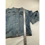 Calvin Klein Jeans Denim Jacket Womens Size L Snap Buttons Bib Collar Photo 6