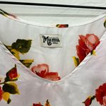 Show Me Your Mumu White Floral Rose Satin Blouse Top Size Small Photo 2