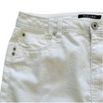 Roz & Ali Jean Skirt White Denim Jean Mini Skirt Size 4 Photo 4