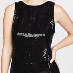 Alice + Olivia NWT Kamryn Black Sequin Cowl Back Mini Dress Size 2 Photo 0